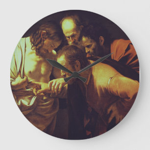 Die Ungläubigkeit des heiligen Thomas von Caravagg Große Wanduhr
