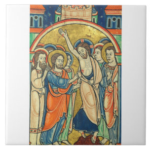 Die Ungläubigkeit des hl. Thomas aus dem Psalter Fliese