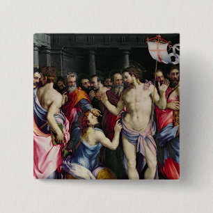 Die Ungläubigkeit von St Thomas, c.1547 Button