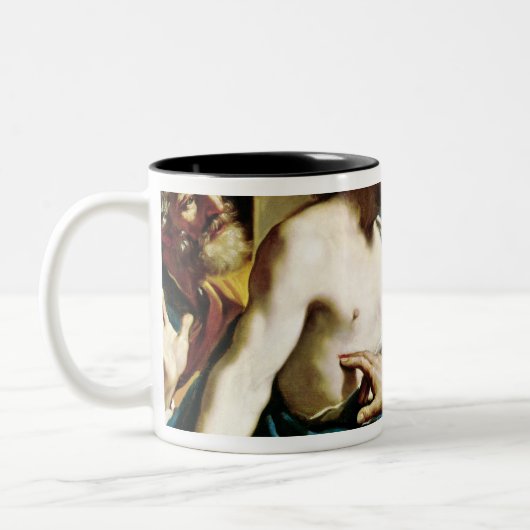 Die Ungläubigkeit von St Thomas Zweifarbige Tasse (Links)