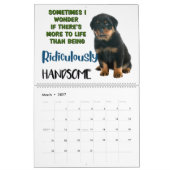Die Unglaublich witzig Gedanken meines Rottweilers Kalender (Mär 2027)