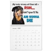 Die Unglaublich witzig Gedanken meines Rottweilers Kalender (Jan 2027)