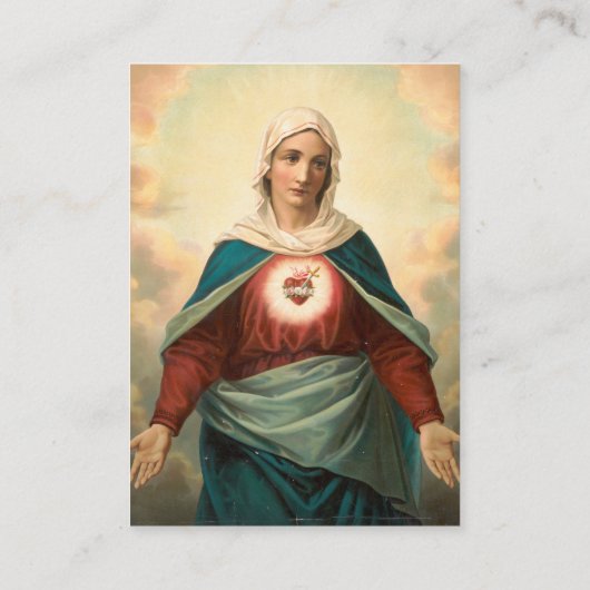 Die unheilvolle Herz-Mary-Beerdigungskarte Platzkarte (Rückseite)