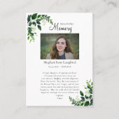 Die unheilvolle Herz-Mary-Beerdigungskarte Platzkarte (Vorderseite)