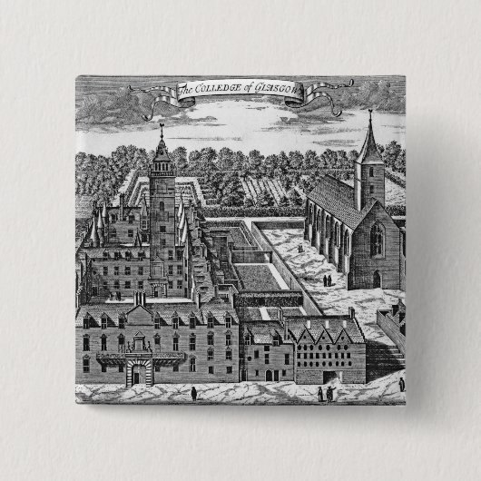 Die Uni von Glasgow, von 'Theatrum Button (Vorderseite)