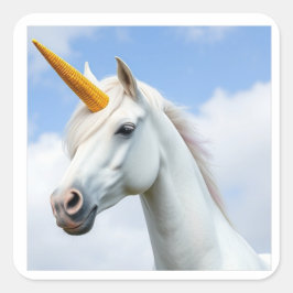 Die "uniCORN" Quadratischer Aufkleber