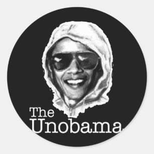 Die UnObama - Obama Unabomber böse Zwilling Runder Aufkleber