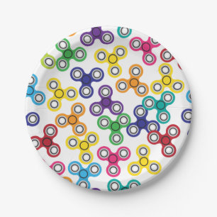 Die Unruhe-Spinner-Geburtstags-Party des Jungen Pappteller