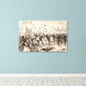 Die Unruhen in Belfast Leinwanddruck (Insitu (Holzboden))