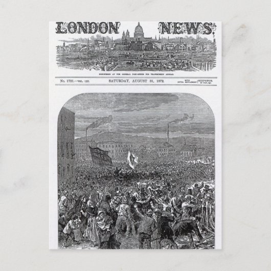 Die Unruhen in Belfast Postkarte (Vorderseite)