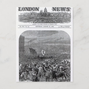Die Unruhen in Belfast Postkarte