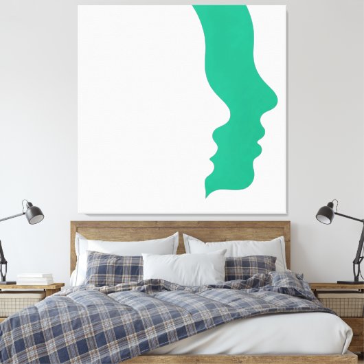 Die unsichtbare Diskussion Leinwanddruck (Insitu (Schlafzimmer))