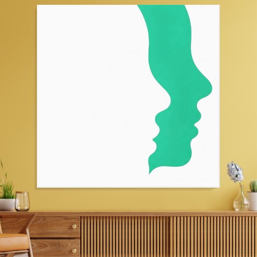 Die unsichtbare Diskussion Leinwanddruck (Insitu (Wohnzimmer))