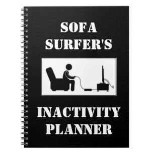 Die Untätigkeits-Planer des Sofa-Surfers Notizblock