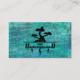 Die Untergrund Business Cards Türkis Visitenkarte