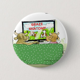 Die unterhaltsamen Kühe Lustig Button