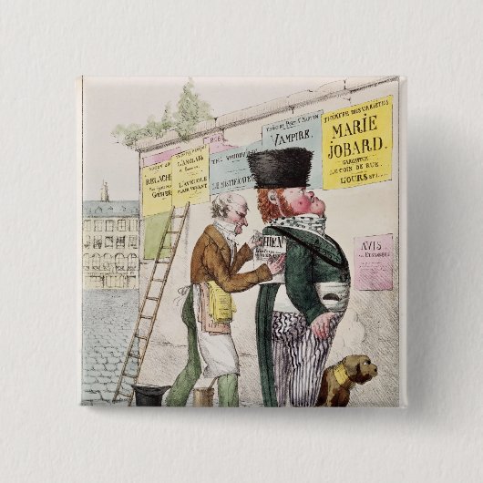Die Unterhaltung eines Bill-Aufklebers, 1820 Button (Vorderseite)