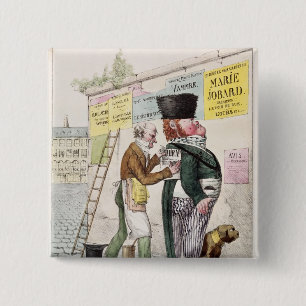 Die Unterhaltung eines Bill-Aufklebers, 1820 Button