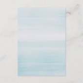 Die Unterkünfte in Aquarellblau. Angaben zur Hochz Begleitkarte (Rückseite)