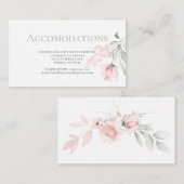 Die Unterkünfte setzen die Rose in Rosa ein. Begleitkarte (Vorne/Hinten)