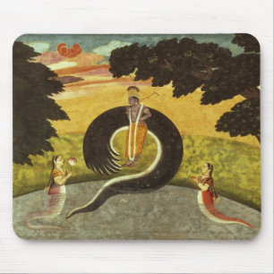 Die Unterordnung von Kaliya, Basohli, Pahari Mousepad