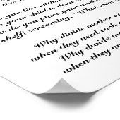 DIE UNTERSCHEIDUNG ZWISCHEN MUTTER UND KIND POSTER (Ecke)