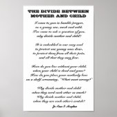 DIE UNTERSCHEIDUNG ZWISCHEN MUTTER UND KIND POSTER (Vorne)