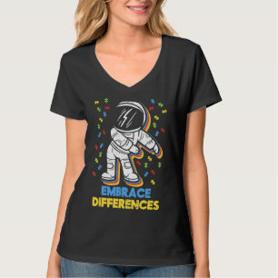 Die Unterschiede, die Astronauten-Autismus-Flos ve T-Shirt