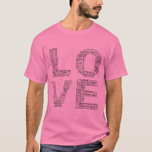 Die Unterstützung geliebte (schwarzer Text) T-Shirt