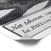 Die Unterzeichnung des Vertrags von Utrecht Poster (Ecke)