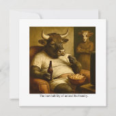 Die Unvermeidlichkeit der Tierhaltung. Einladung (Vorderseite)