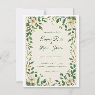Die üppige Garten botanische Hochzeitseinladung  Mitteilungskarte