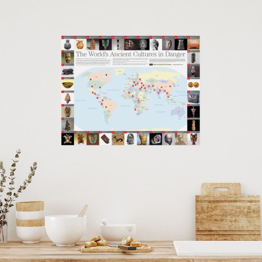 Die uralten Kulturen der Welt in Gefahr Poster (Küche)