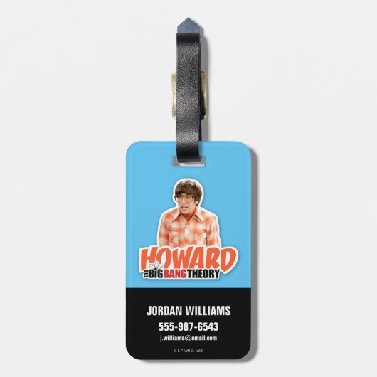 Die Urknalltheorie | Howard Gepäckanhänger (Rückseite vertikal)