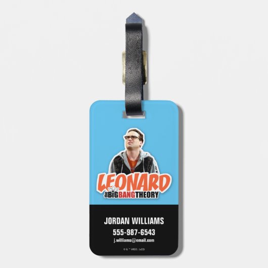 Die Urknalltheorie | Leonard Gepäckanhänger (Rückseite vertikal)