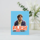 Die Urknalltheorie | Rajesh Postkarte (Stehend Vorderseite)