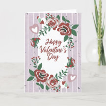 Die Urlaubskarte der "Happy Valentine's Day Floral