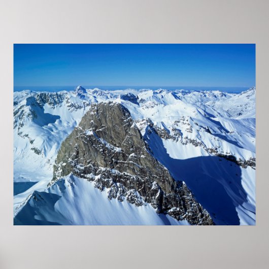 Die Urlaubskarte Roggspitze St Anton Poster (Vorne)