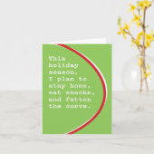 Die Urlaubssaison macht den Kurven-Joke Karte (Gelbe Blume)