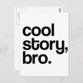 DIE URSPRÜNGLICHE COOL-STORNIERE BRO POSTKARTE (Vorne/Hinten)