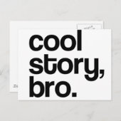 DIE URSPRÜNGLICHE COOL-STORNIERE BRO POSTKARTE (Vorne/Hinten)