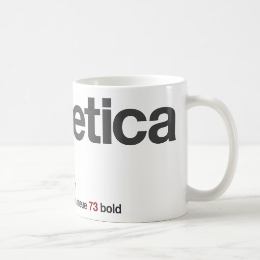 Die ursprüngliche große LoveHelvetica Logo-Tasse Kaffeetasse (Rechts)
