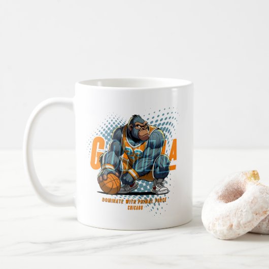 Die ursprüngliche Kraft von Basketball | 11# Klass Kaffeetasse (Mit Donut)