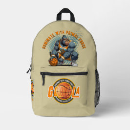 Die ursprüngliche Kraft von Basketball | Druckknop Bedruckter Rucksack