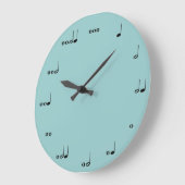 Die ursprüngliche Musiknote-Uhr Große Wanduhr (Winkel)