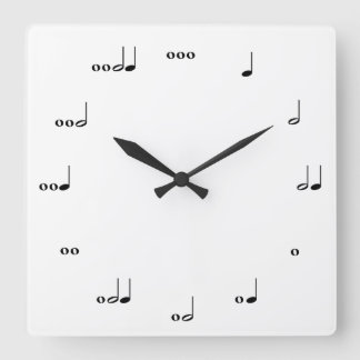 Die ursprüngliche Musiknote-Uhr Quadratische Wanduhr