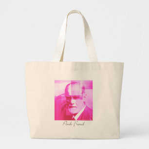 Die ursprüngliche rosa Freud-Tasche Jumbo Stoffbeutel