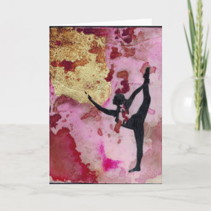 Die ursprüngliche Yoga-Mädchen-Gruß-Karte Karte