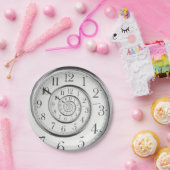 Die ursprüngliche Zeit-abstrakte Uhr Pappteller (Party)