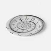 Die ursprüngliche Zeit-abstrakte Uhr Pappteller (Schrägansicht)